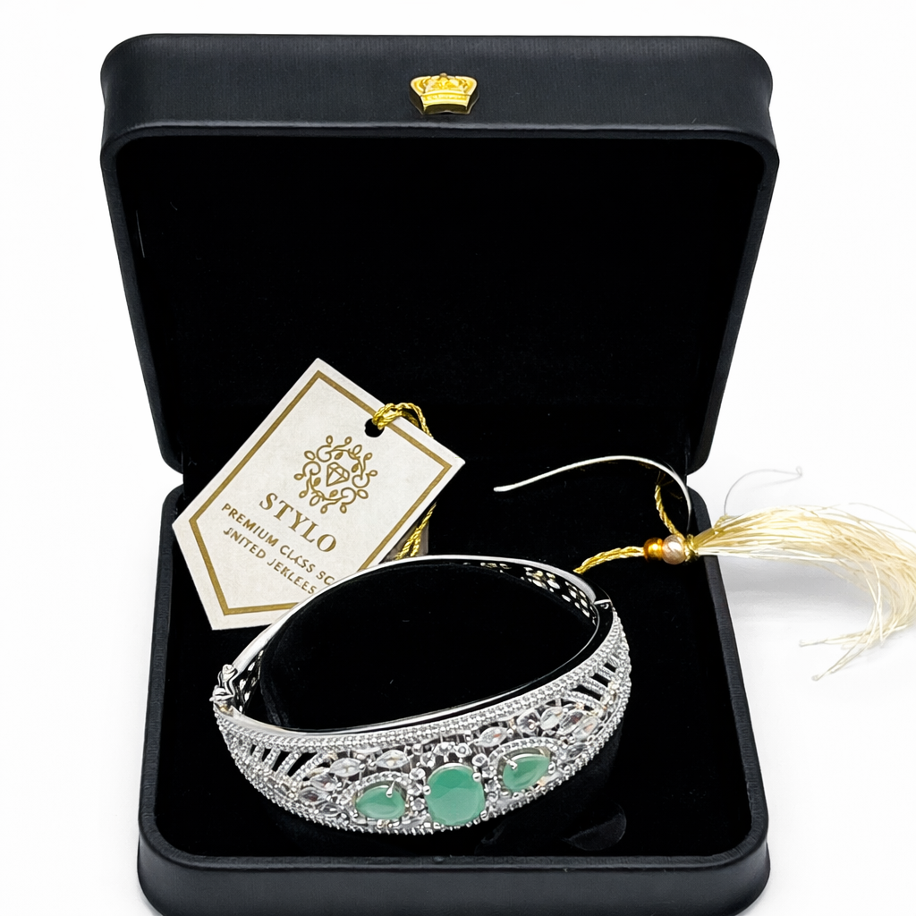 Silver One Carat Stone Bracelet