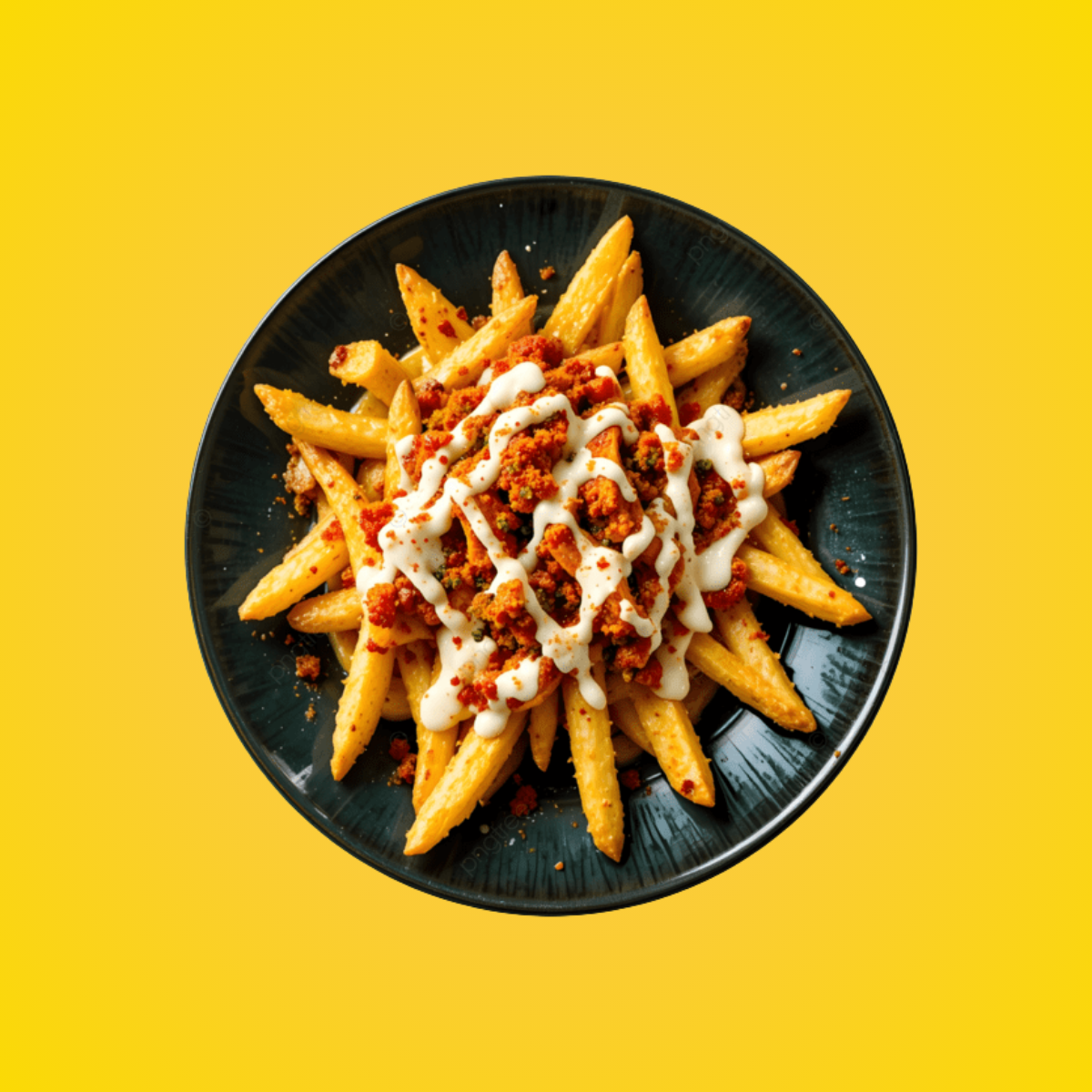 Chicken Cheese Masala Fries